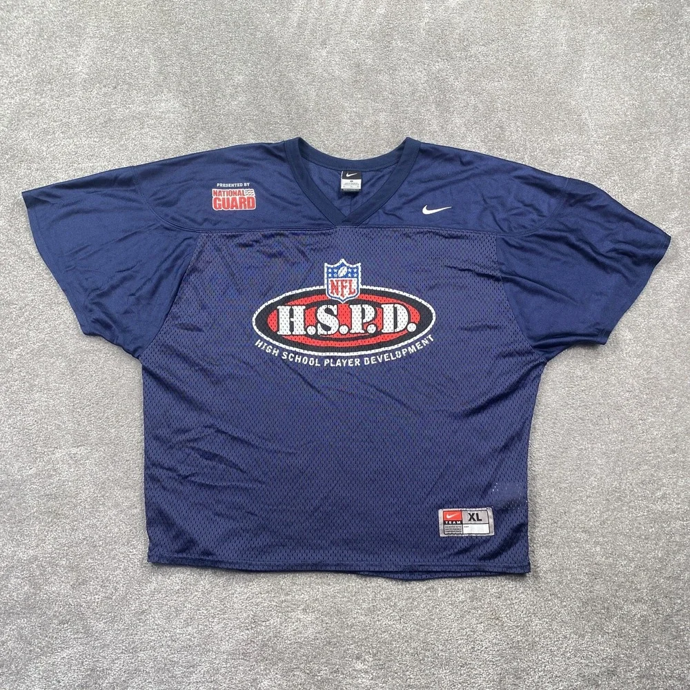 NFL Football High School Player Development Jersey Nike Men's Size‎ XL Navy Blue